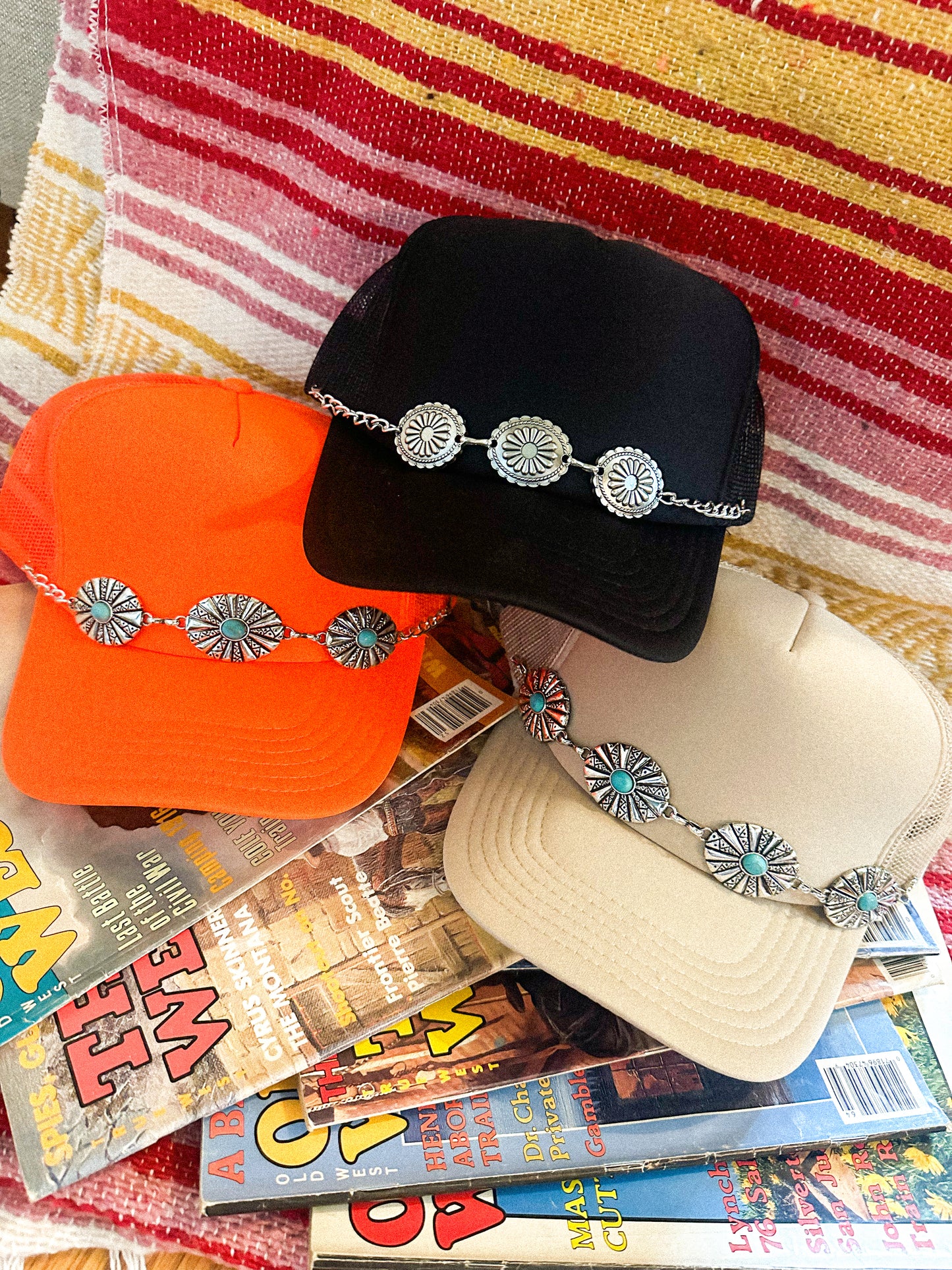 Black Concho Trucker